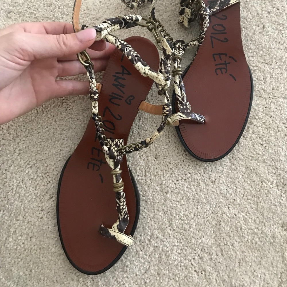 LANVIN snakeskin sandals